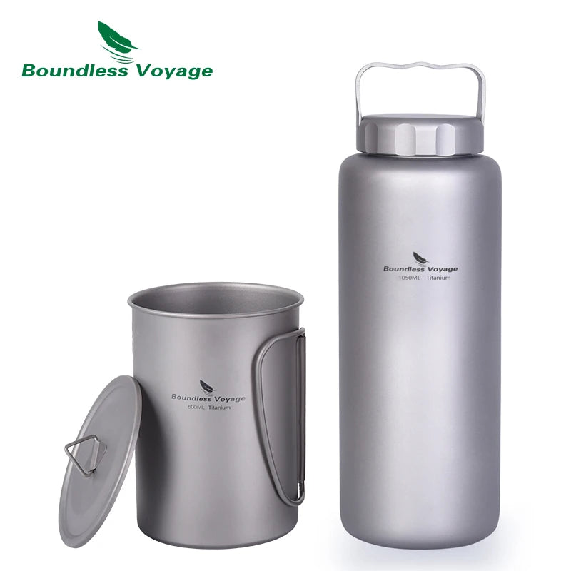 Titanium Water Bottle 1050ml Camping Canteen Cycling Sport Drinking Bottle
