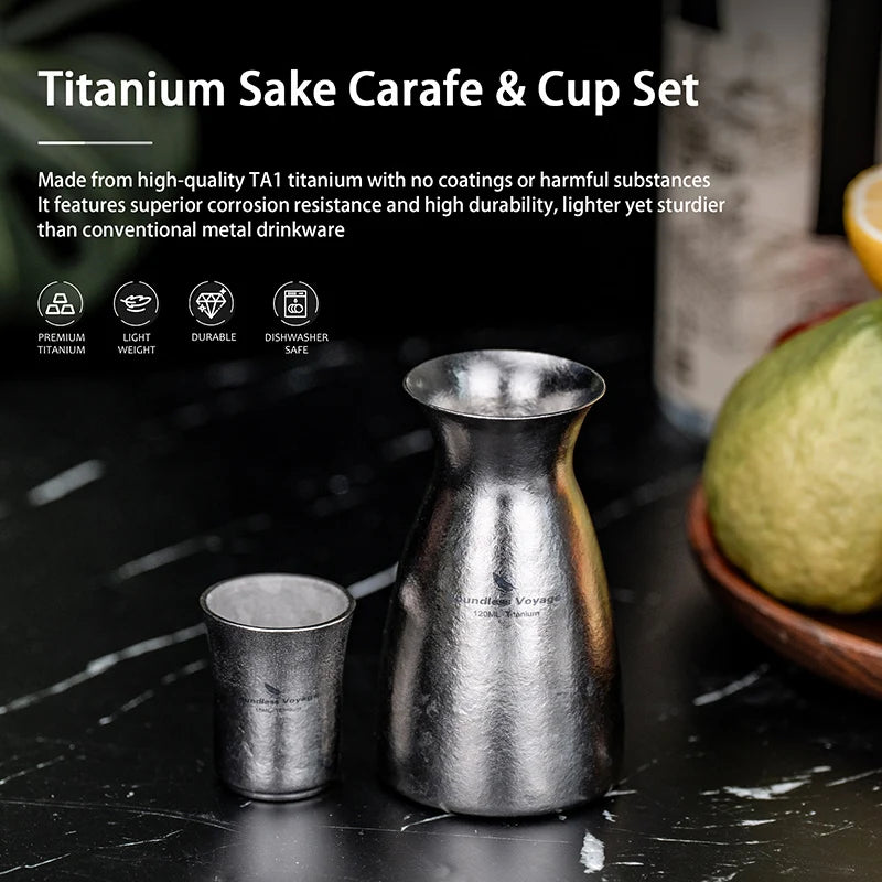 pouring-sake-from-titanium-decanter