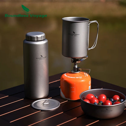 Titanium Water Bottle 1050ml Camping Canteen Cycling Sport Drinking Bottle