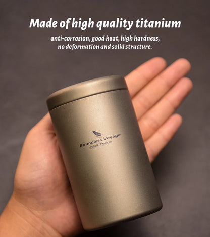 Boundless Voyage 35-200ml Titanium Mini Storage Canister Ti3210D
