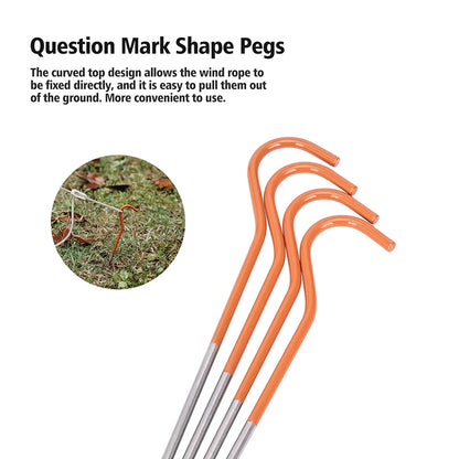 Boundless Voyage Titanium Tent Pegs Stakes 15cm/16.5cm Outdoor Camping Tent Nails Lightweight Elbow Grass Tent Pins