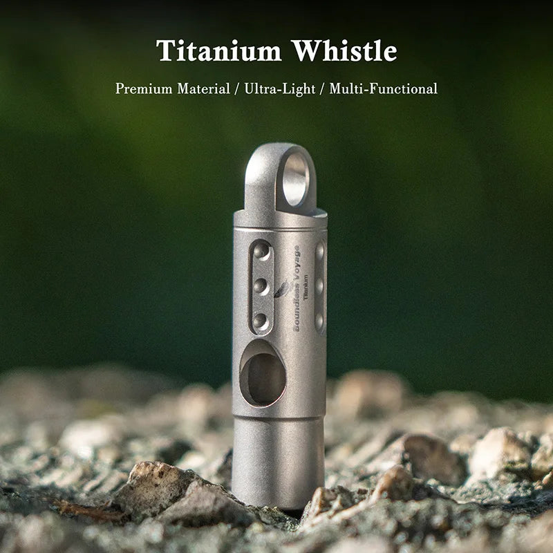 Titanium Outdoor Camping Hiking Coaches Training Sports Keychain Whistles