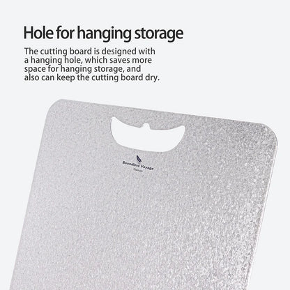 Boundless Voyage Metal Chopping Board Multifunctional Lightweight Cutting Board for Kitchen with Hanging Hole Ti5006P