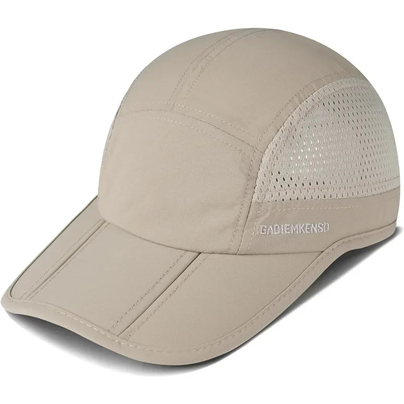 GADIEMKENSD Men Women Folding Climbing Peaked Cap Baseball Cap Outdoor Breathable Camping Hiking Quick Drying Trekking Sun Hat M38