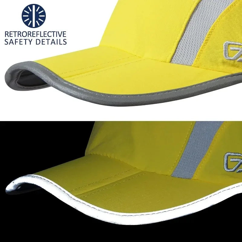 GADIEMKENSD Reflective Folding Outdoor Hat Unstructured Design UPF 50+ Sun Protection Sport Hats for Womens and Mens