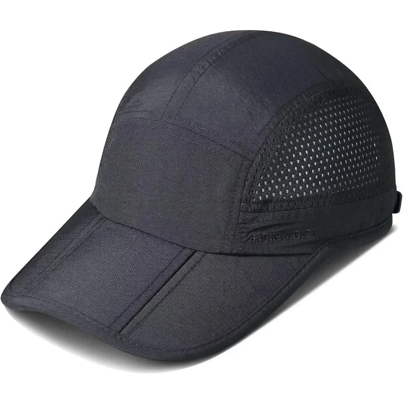 GADIEMKENSD Men Women Folding Climbing Peaked Cap Baseball Cap Outdoor Breathable Camping Hiking Quick Drying Trekking Sun Hat M38