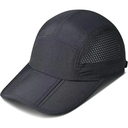 GADIEMKENSD Men Women Folding Climbing Peaked Cap Baseball Cap Outdoor Breathable Camping Hiking Quick Drying Trekking Sun Hat M38