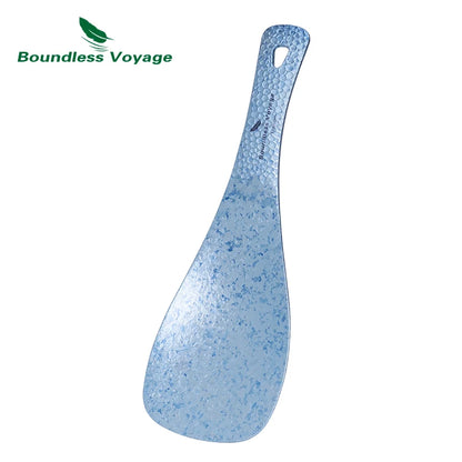 Boundless Voyage Titanium Rice Spatula, Hammered Handle 3mm Thick Kitchen Spoon Non-Toxic Metal Rice Paddle Cooking Utensil Ti1079T