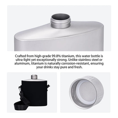 Boundless Voyage Titanium Flask 1.4L Water Bottle Leak-Proof Anti-Slip Cap Ultra-Lightweight & Durable for Camping Hiking Travel Ti3008D