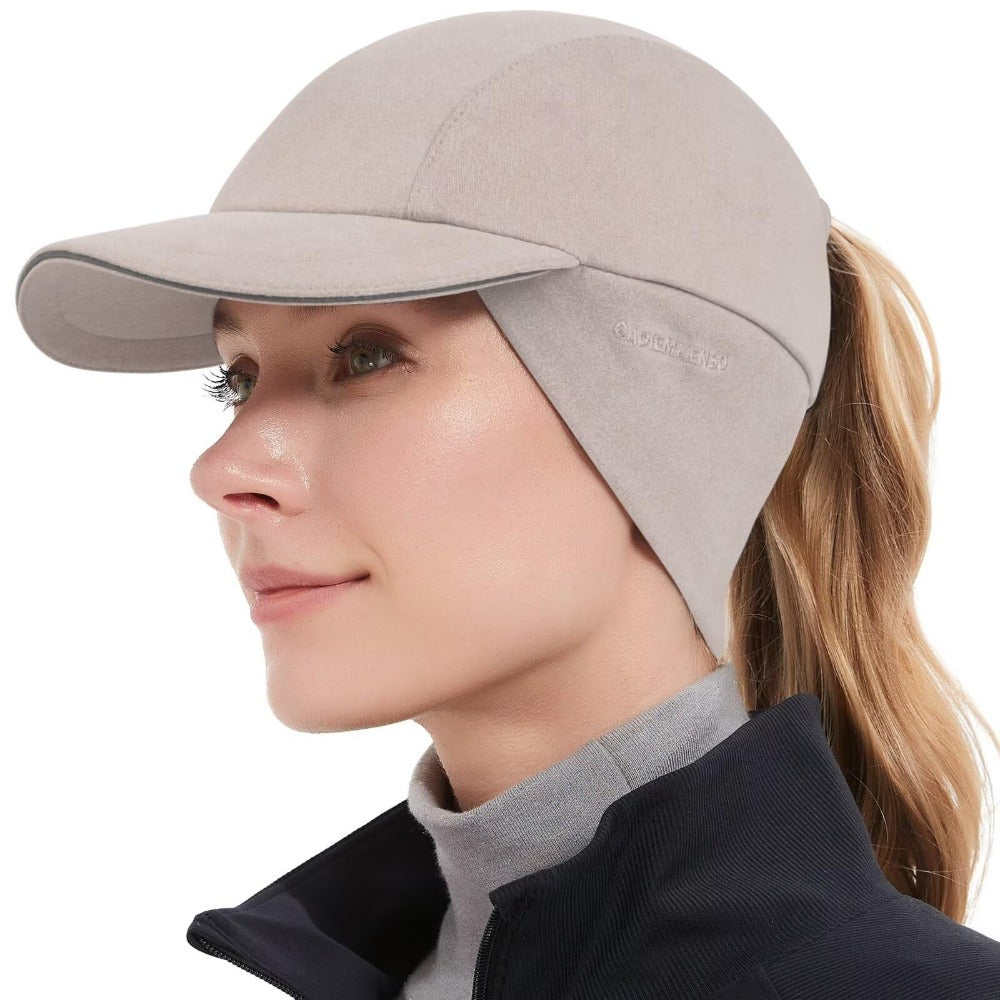 GADIEMKENSD Women's Winter Running Hat – Reflective Ponytail, Fleece Lined for Cold Weather