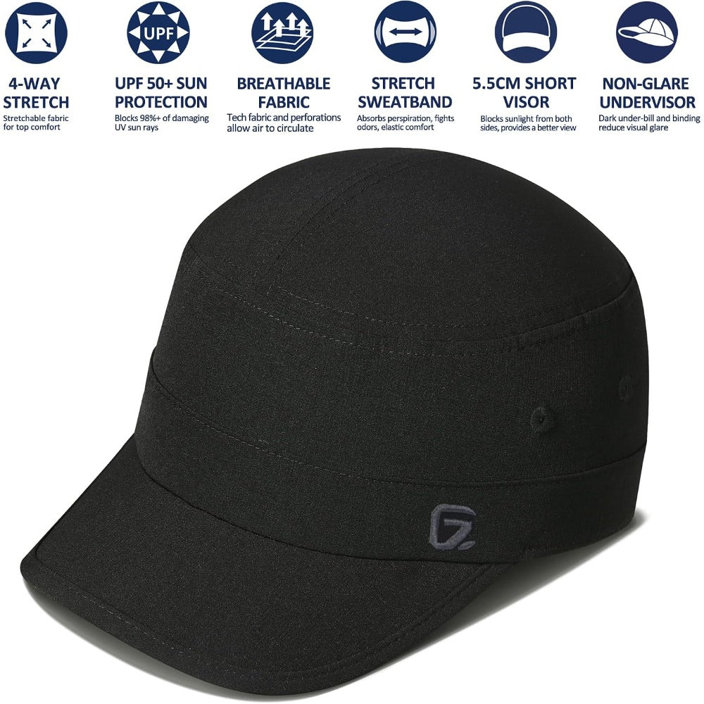 short-pre-curved-2.17-inch-visor-cap-for-running
