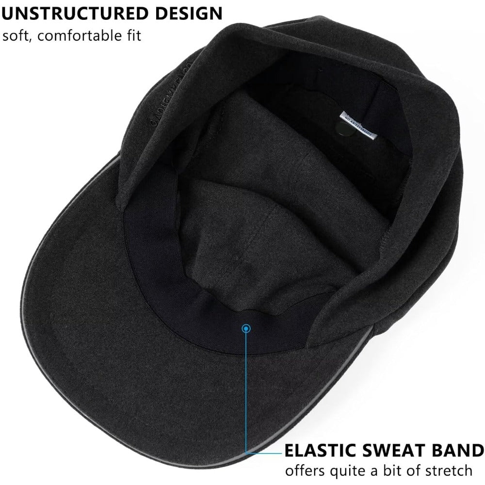 wearing-reflective-ponytail-hat-for-winter-running
