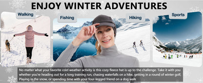GADIEMKENSD Women's Winter Running Hat – Reflective Ponytail, Fleece Lined for Cold Weather