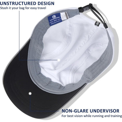 GADIEMKENSD Women's Race Day Running Cap Performance Mesh Hat - Excellent Ventilation, Lightweight, Reflective Safety
