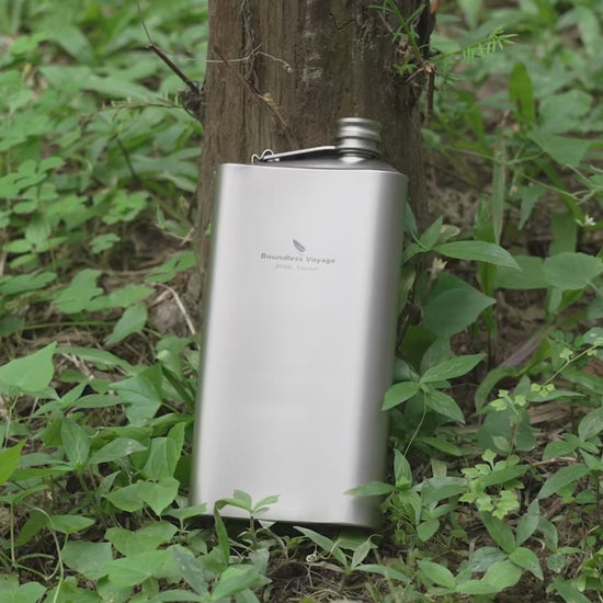 Titanium Hip Flask with Funnel
