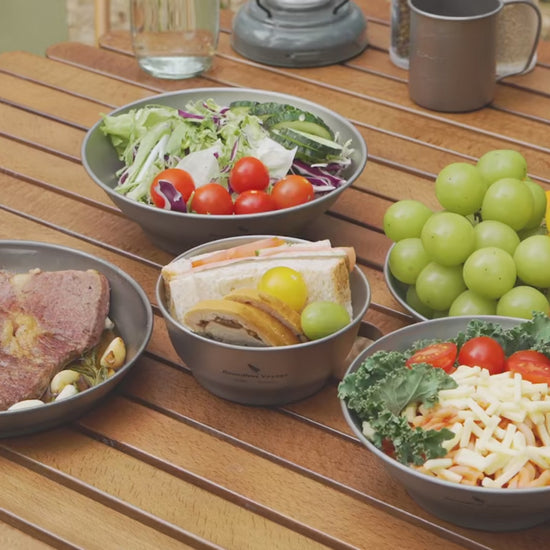 Titanium Plates Bowls Set