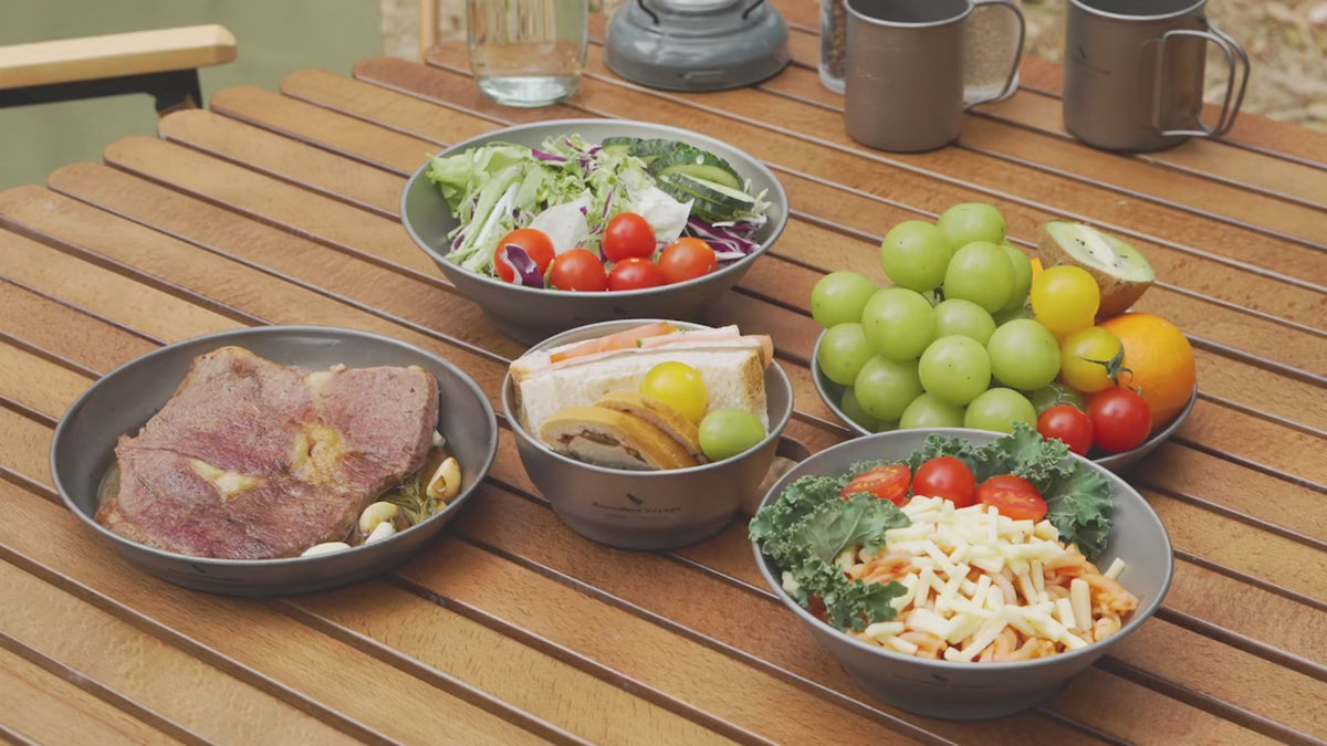 Titanium Plates Bowls Set