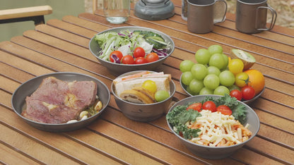 Titanium Plates Bowls Set