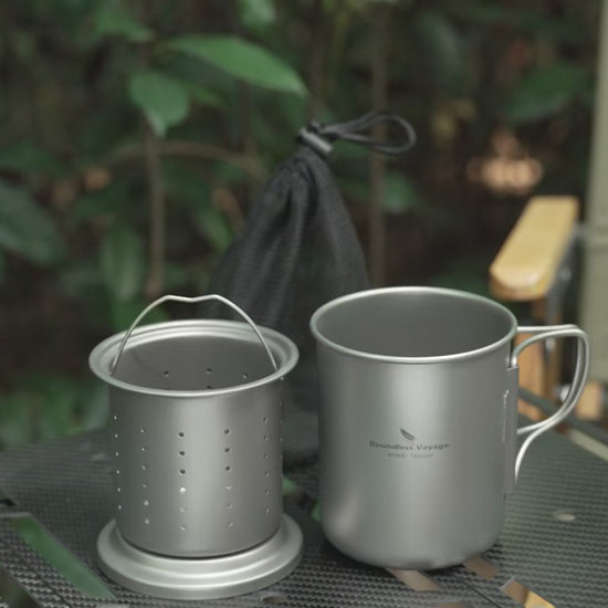 450ml Titanium Tea Cup with Filter