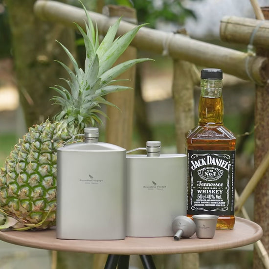 250ml Titanium Flask Set