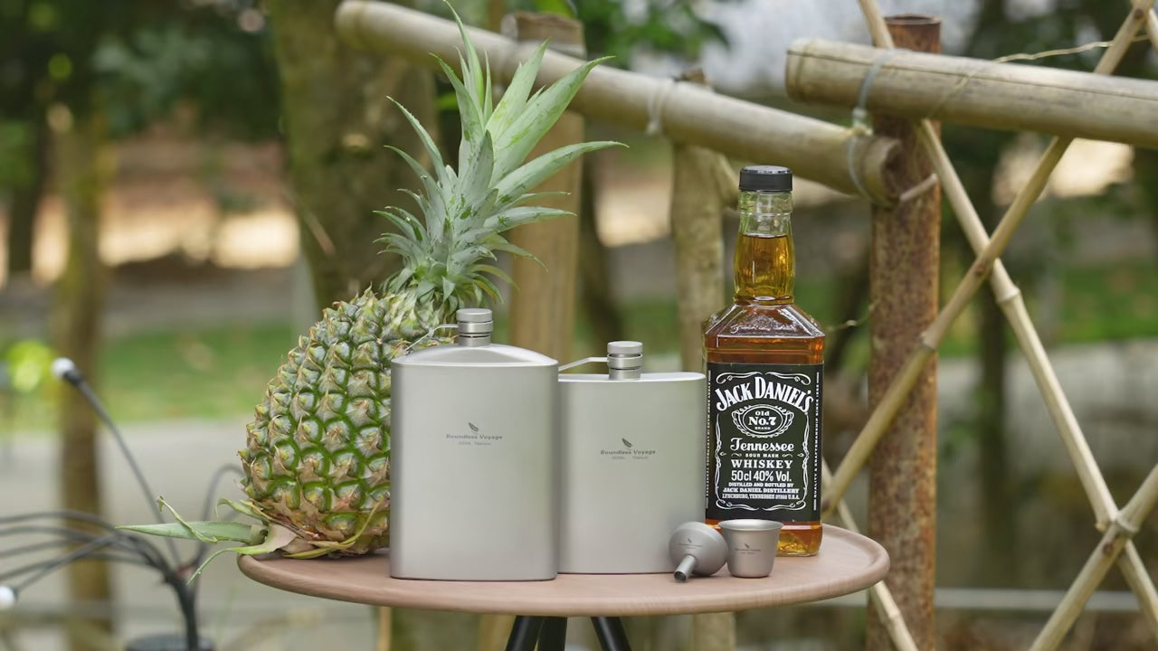 250ml Titanium Flask Set