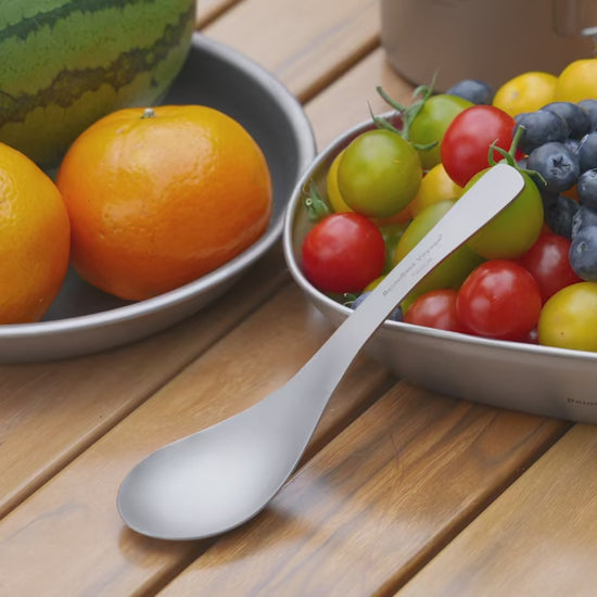 Deep Bowl Titanium Soup Spoon