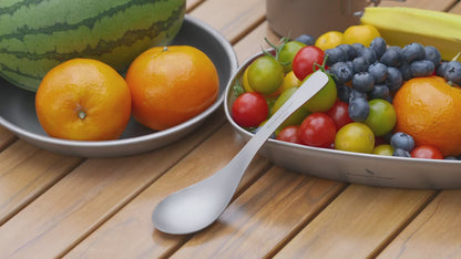 Deep Bowl Titanium Soup Spoon