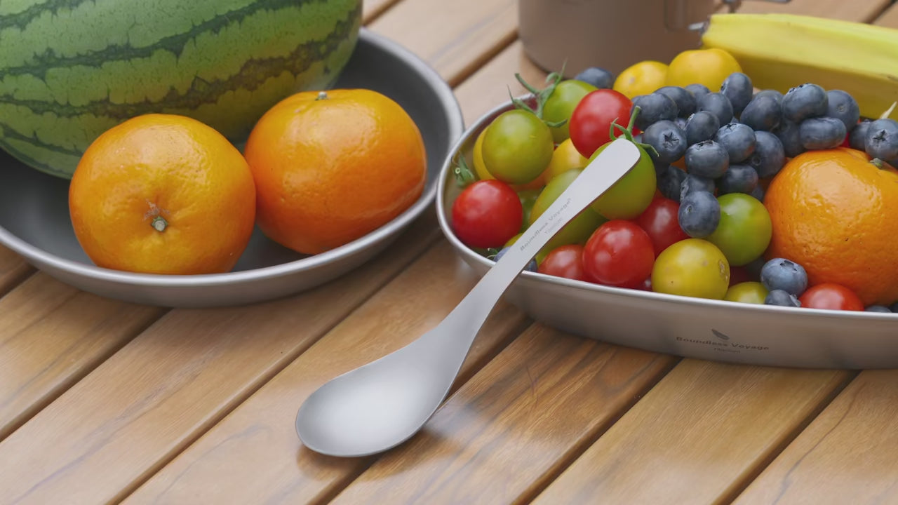Deep Bowl Titanium Soup Spoon