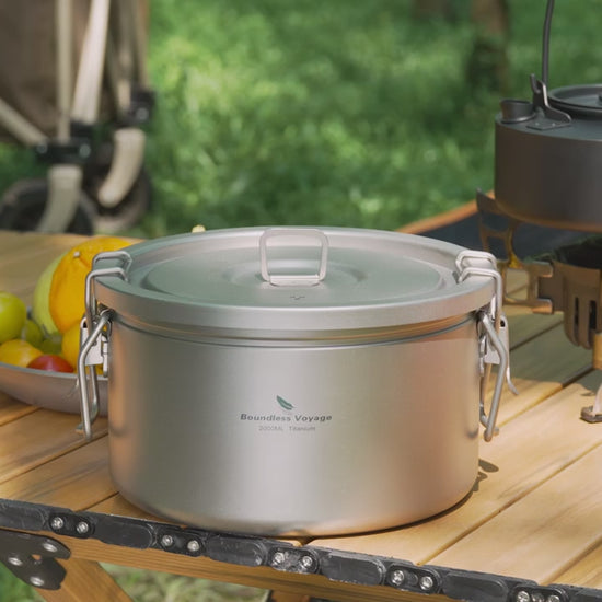 2L Titanium Multifunctional Camping Pot Set