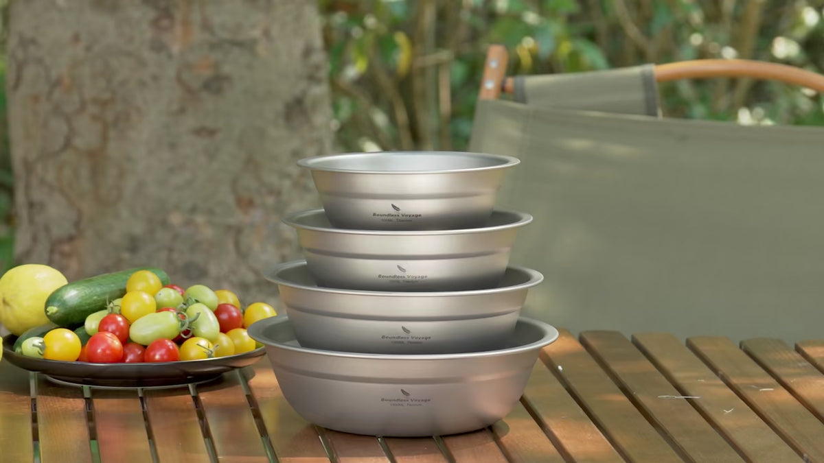 4-Piece Titanium Bowl Set