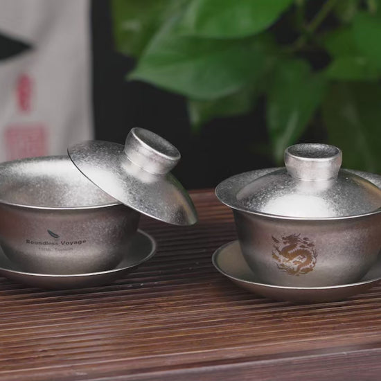 Titanium Gaiwan 130ml Double-Walled Kung