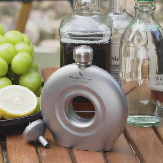 180ml Titanium Hip Flask