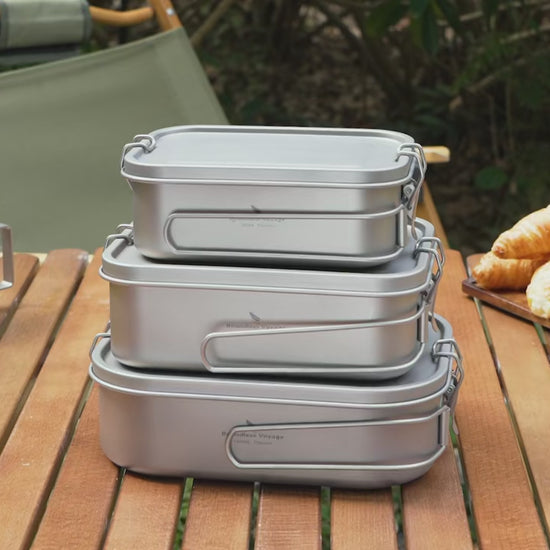 Titanium Bento with Lid & Handle