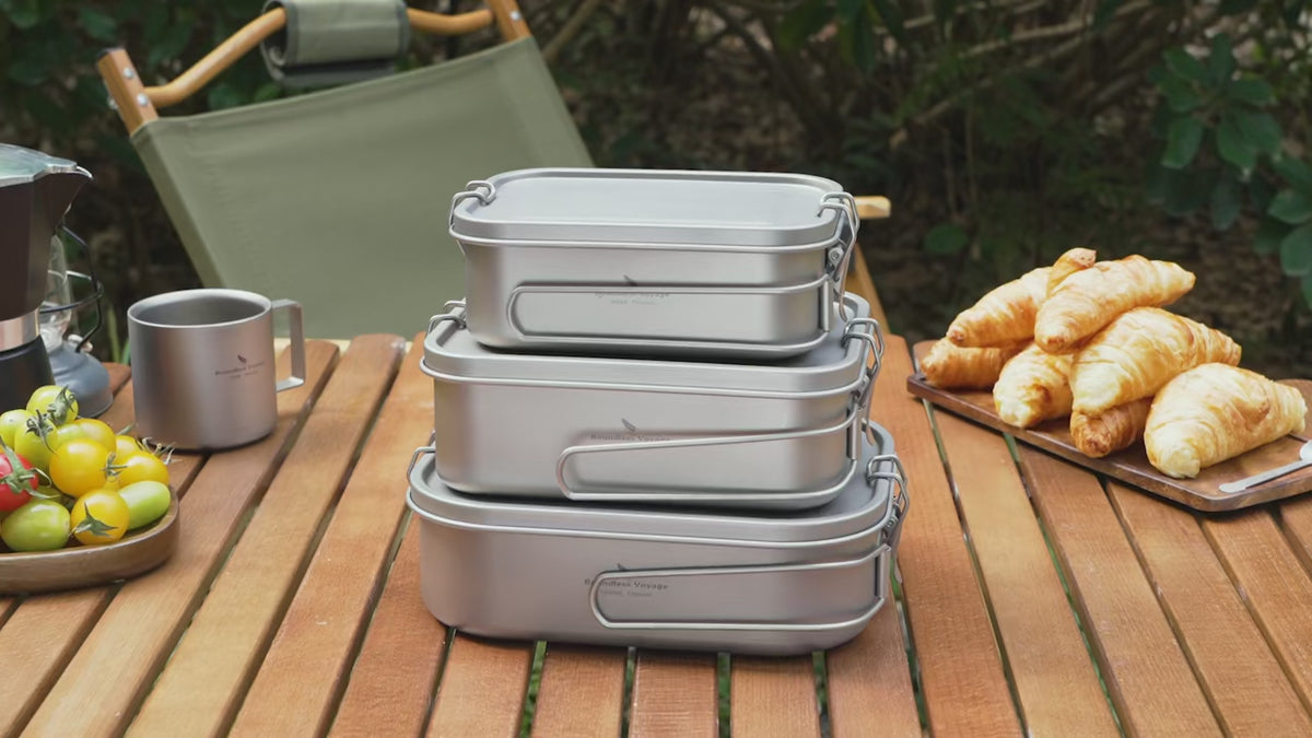 Titanium Bento with Lid & Handle
