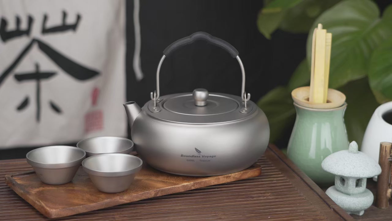600ml Titanium Camping Kettle