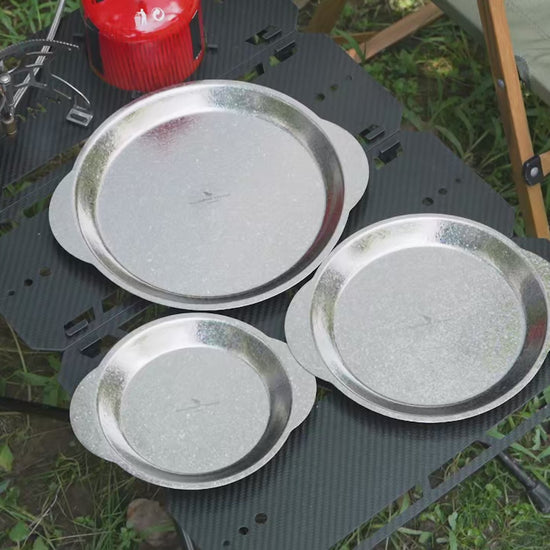 Pure Titanium Camping Side Plate with Handles