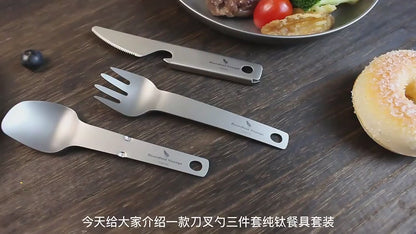 4-Piece Titanium Cutlery Set 