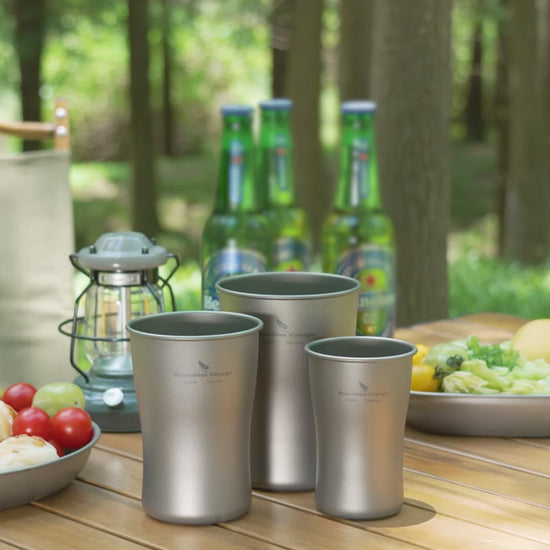3-Piece Titanium Beer Cup Set