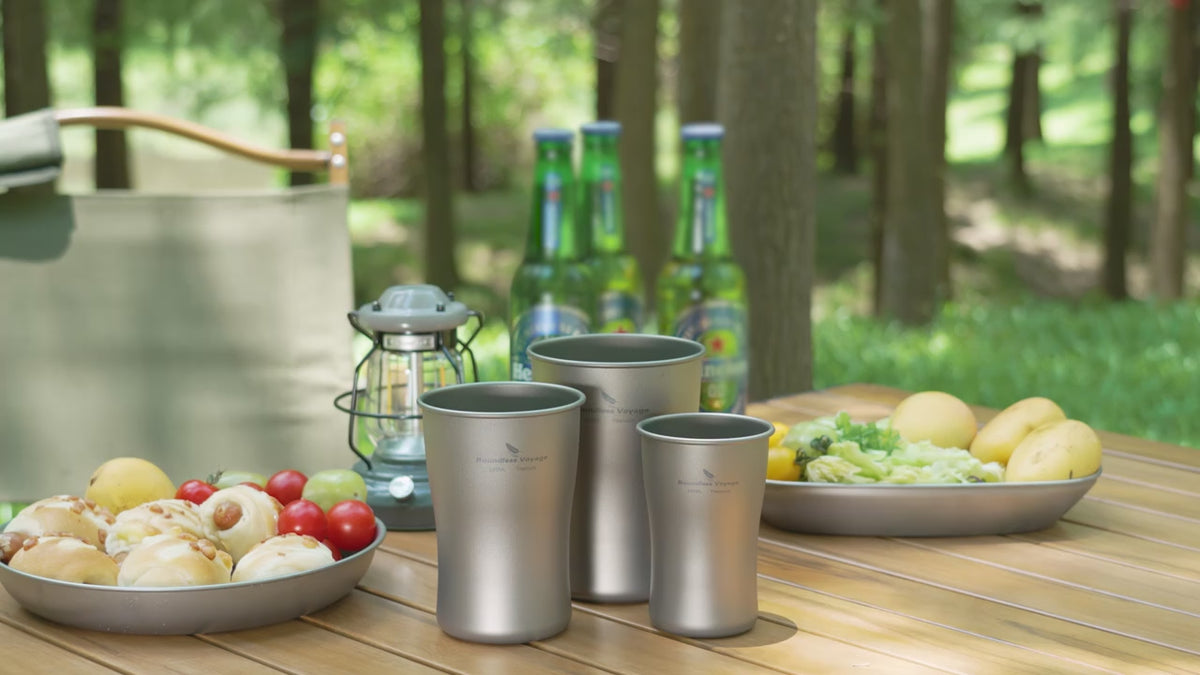 3-Piece Titanium Beer Cup Set