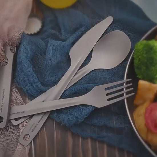 3-Piece Titanium Cutlery Set