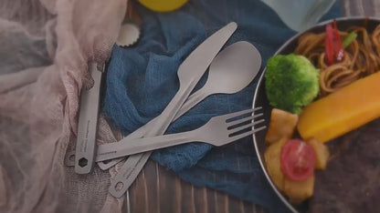 3-Piece Titanium Cutlery Set