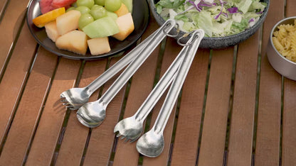 22cm Long-Handle Titanium Spoon & Spork