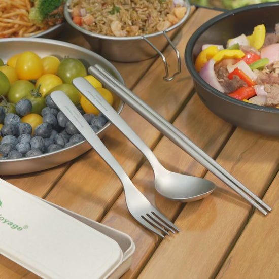 Camping Titanium Cutlery Set