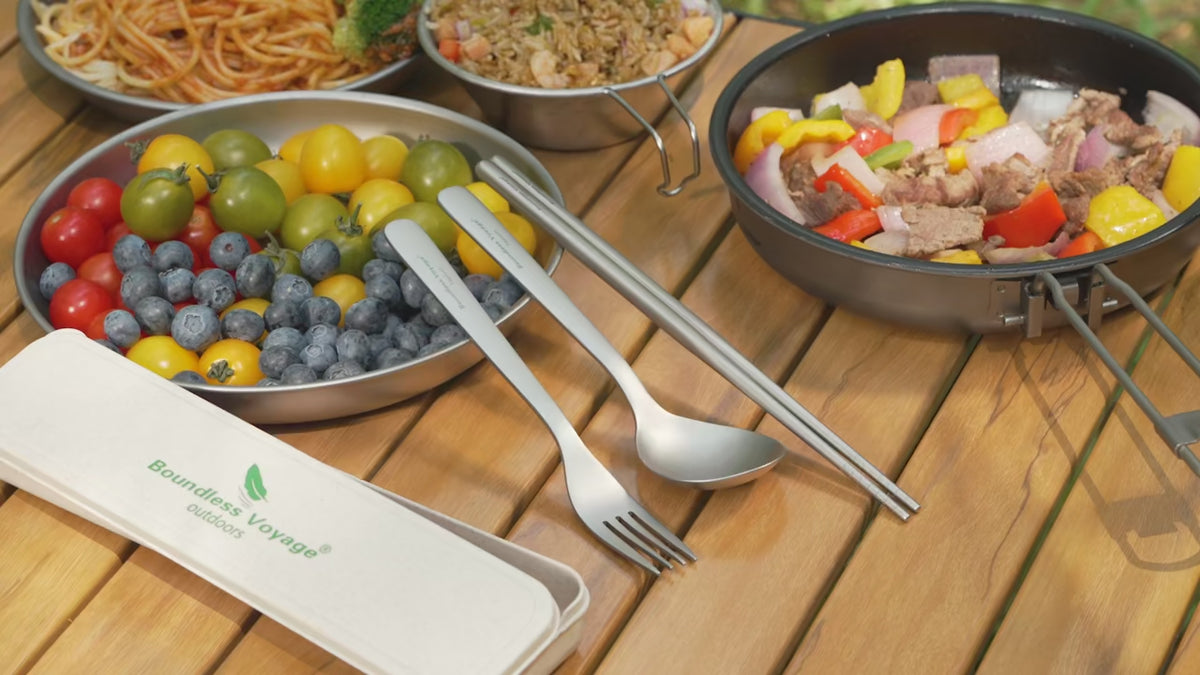 Camping Titanium Cutlery Set