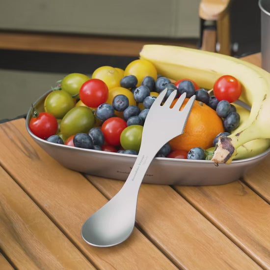 Titanium Spork Portable Camping Spoon Fork Knife