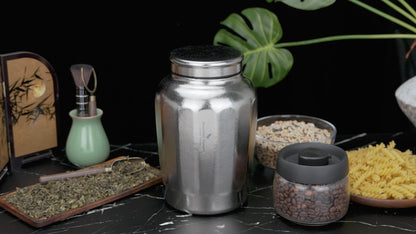 Boundless Voyage Titanium Airtight Storage Canister 3L Large Tea Caddy Leakproof Wide Mouth Sealed Container for Loose Leaf Tea