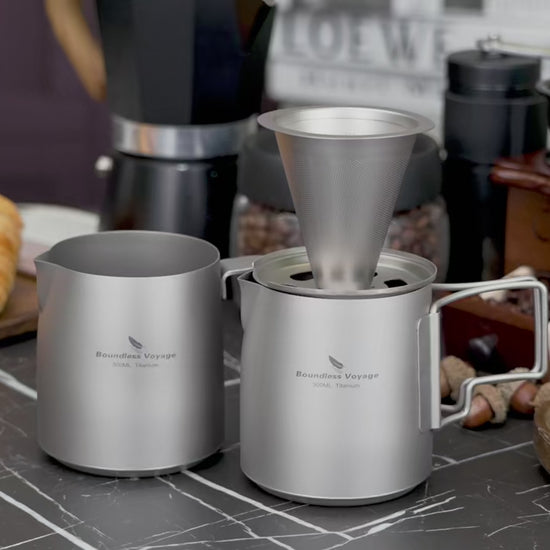 Titanium Portable Pour-over Coffee Set