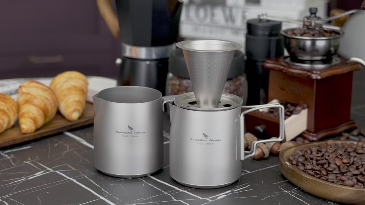 Titanium Portable Pour-over Coffee Set