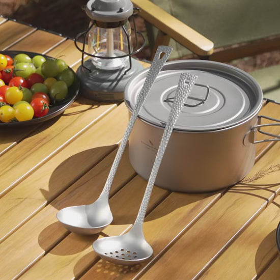 Long Handle Titanium Soup