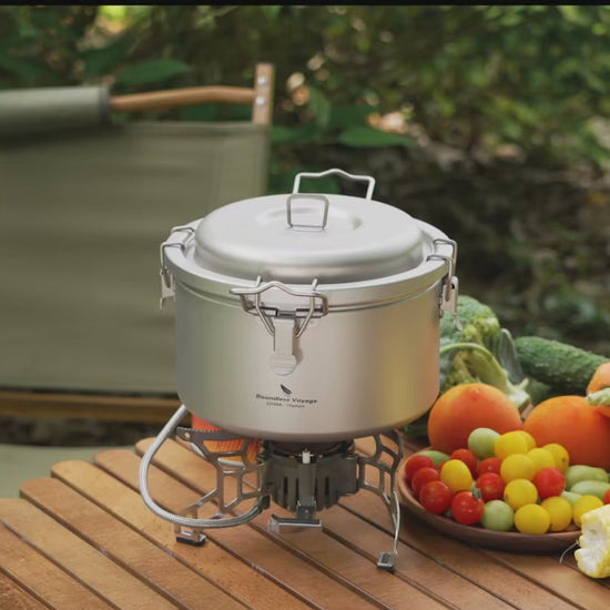 3.2L Titanium Camping Pot Set